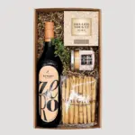 Alkoholfreie Geschenkbox mit Zero-Prozent-Getränk, Grissini und Nüssen – stilvolle Alternative von Adam Geschenke